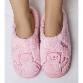 BM Smile Bear pink soft slippers 1