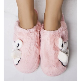 Half Bunny pink soft slippers 1