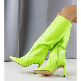 BM Neon green high heel boots from Jaylin 1