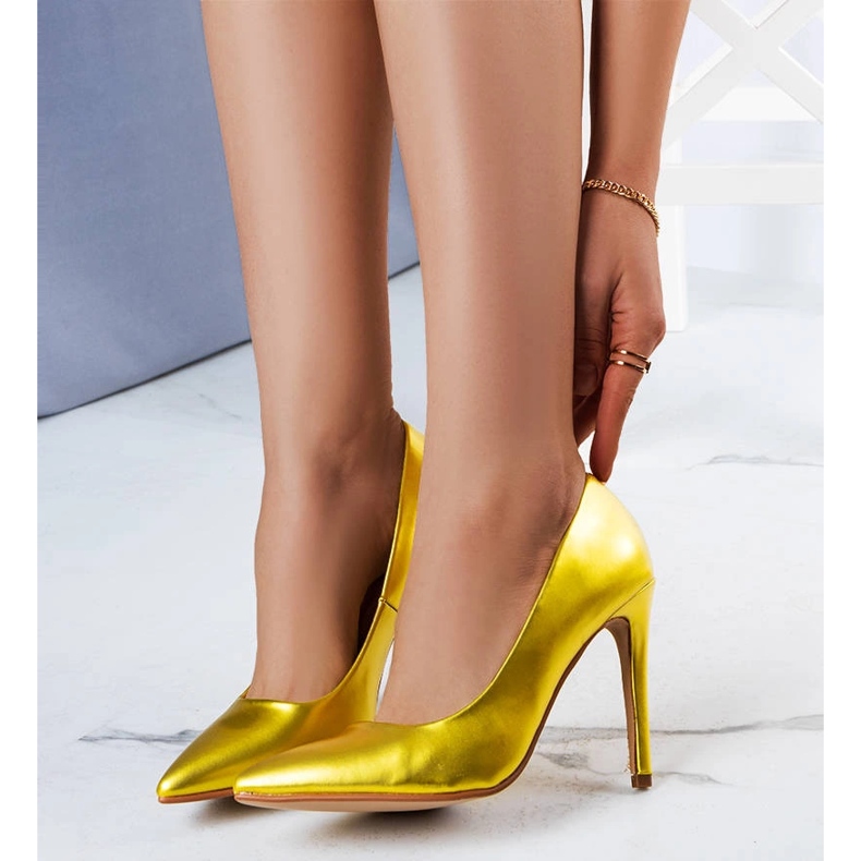 Yellow high heel pumps from Malakai 1