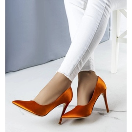 Orange satin pumps from Lochlan 1 Orange satin pumps from Lochlan 1