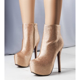 BM Tatiana gold high heel boots golden 1