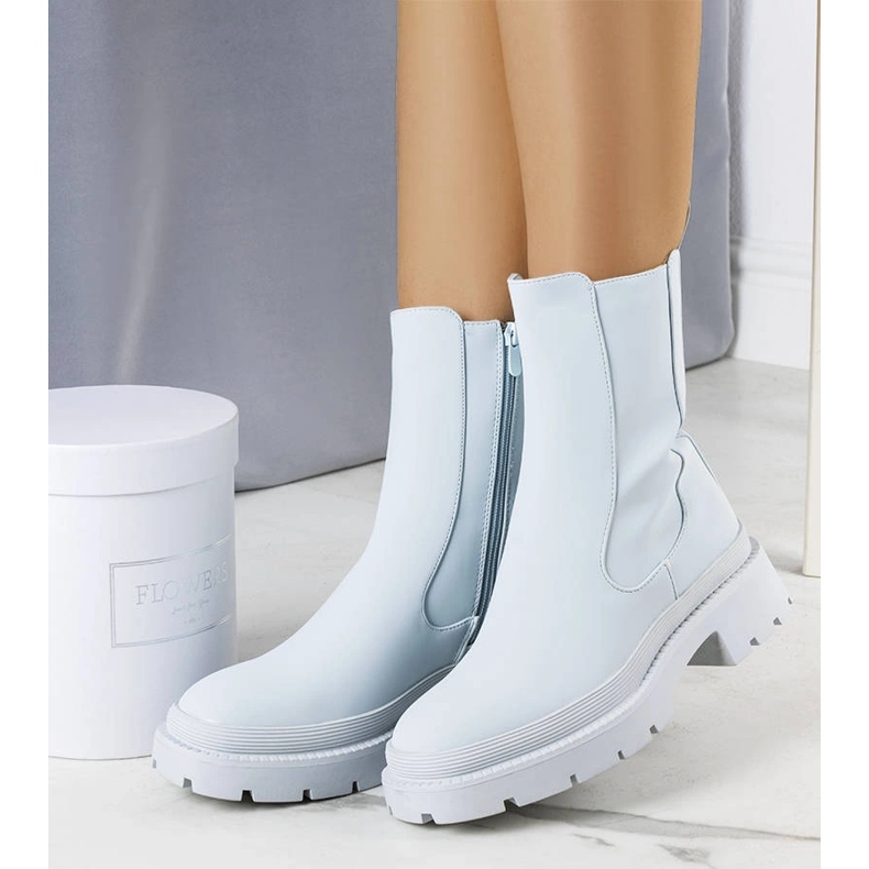 Blue matte insulated boots from Coletta 1