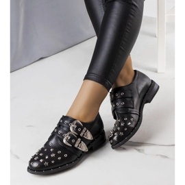 Black Boisi studded loafers 1