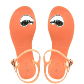 Meliski sandals with a heart PT63 orange 1