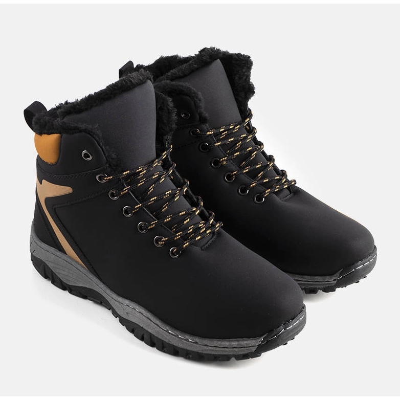 Terrance black insulated trekking boots 1