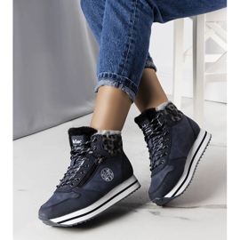 Navy blue boots LCJ-22-31-1450L Lee Cooper 1