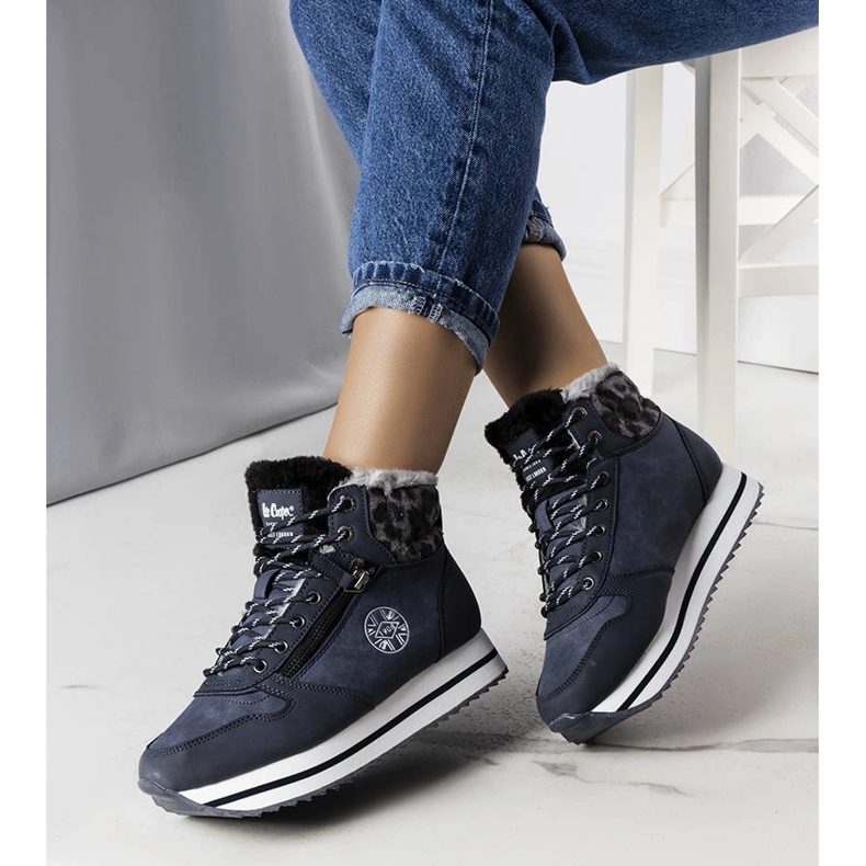 Navy blue boots LCJ-22-31-1450L Lee Cooper 1