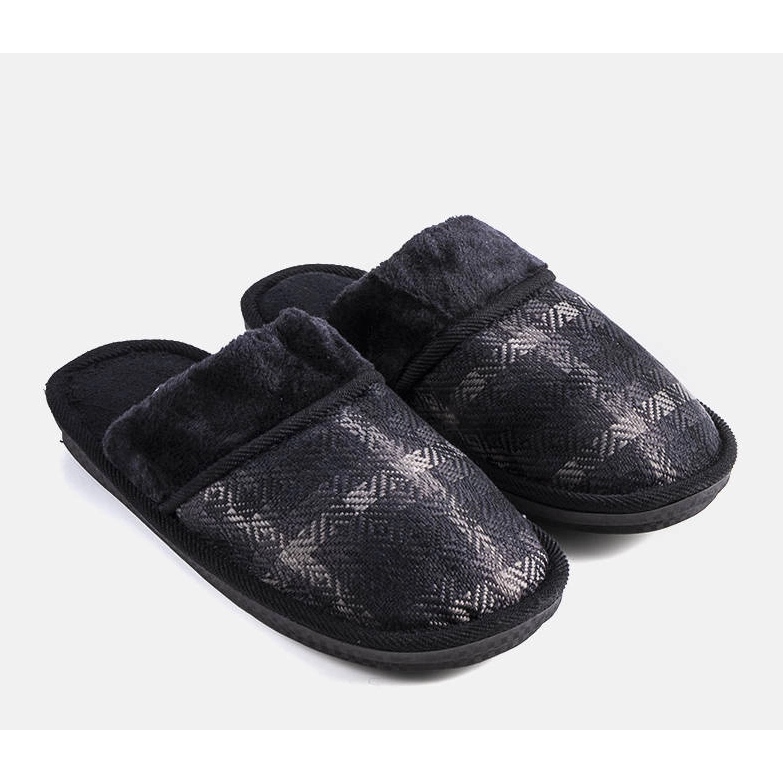 Mirem men's black slippers 1