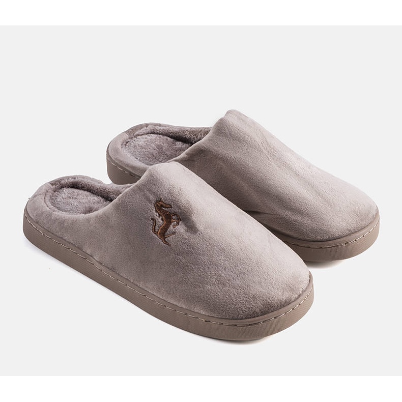 Presse men's brown slippers beige 1