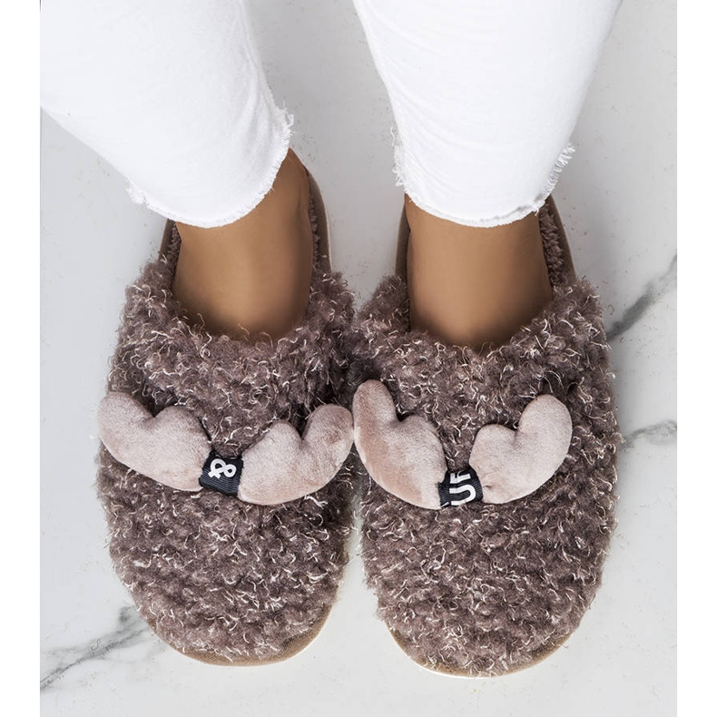 BM Brown slippers with fur from Rosny 1