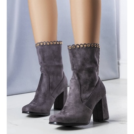 Gray ankle boots from Ellianna grey 1