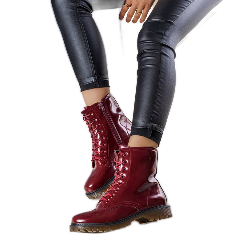 Red patent boots from Rhys 1