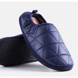Navy blue insulated Big Star slippers KK174364 1 Navy blue insulated Big Star slippers KK174364 1