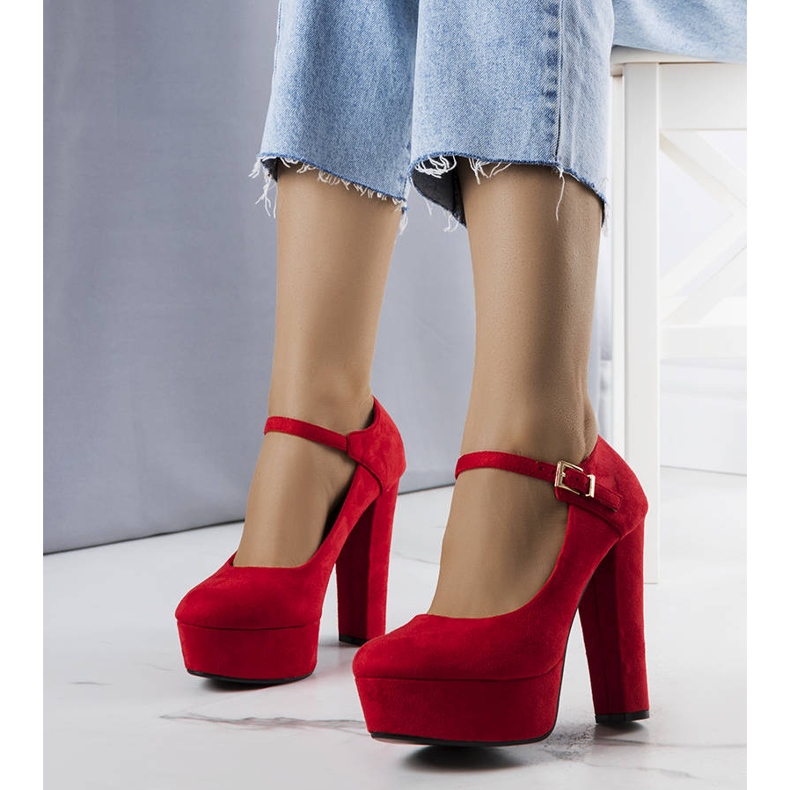 Nathanael red high heel pumps 2