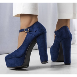 Navy high heel pumps from Nathanael blue 1