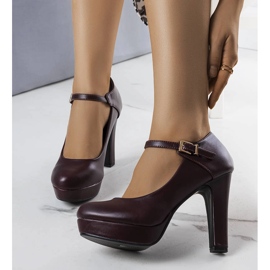Burgundy high heel pumps from Bryce brown 1