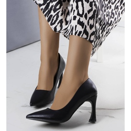 Drake black hourglass heel pumps 1