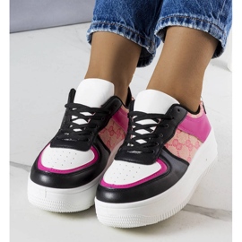 Pink and black women's sneakers from Luzia 1