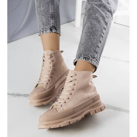 BM Dark beige platform sneakers from Gertrude 1