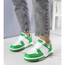 Kristie's green platform sneakers white 1