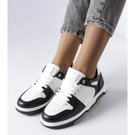 Kristie black platform sneakers white 1