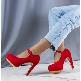 PA1 Red heel pumps from Lynda 1