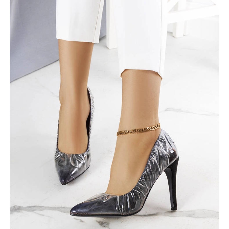 Black heels covered with Erika foil 1