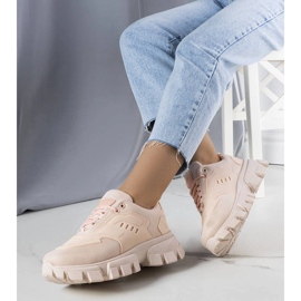 Pink sneakers on a massive sole from Inez 1
