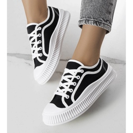 Black platform sneakers from Johanna 1