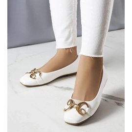 White square toe flats from Shawn 1