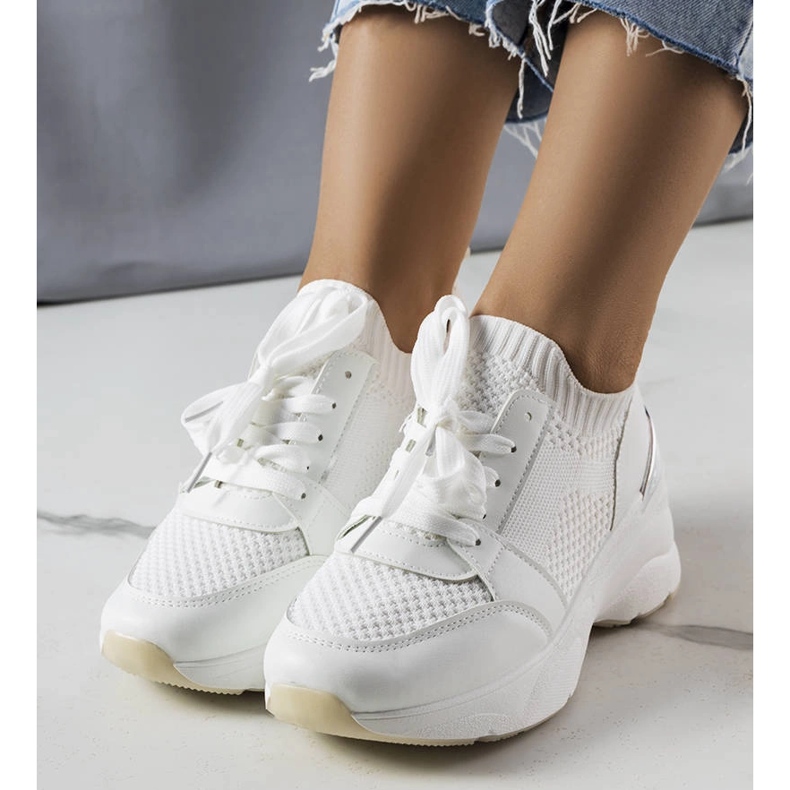 Ann white wedge sneakers 1 Ann white wedge sneakers 1
