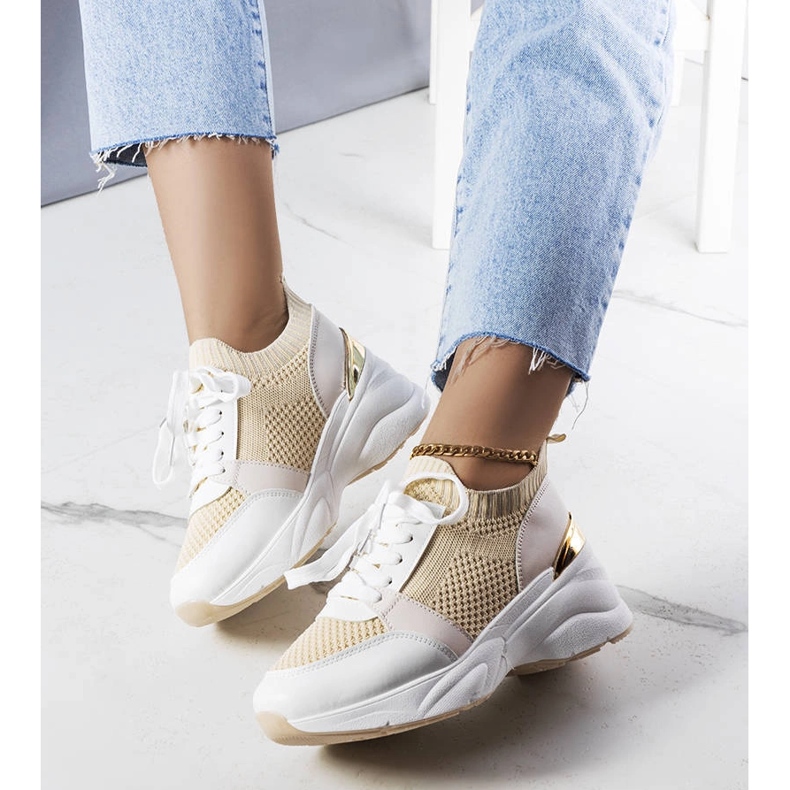 Beige wedge sneakers from Ann 1 Beige wedge sneakers from Ann 1