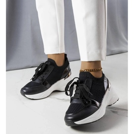 Black wedge sneakers from Ann 1