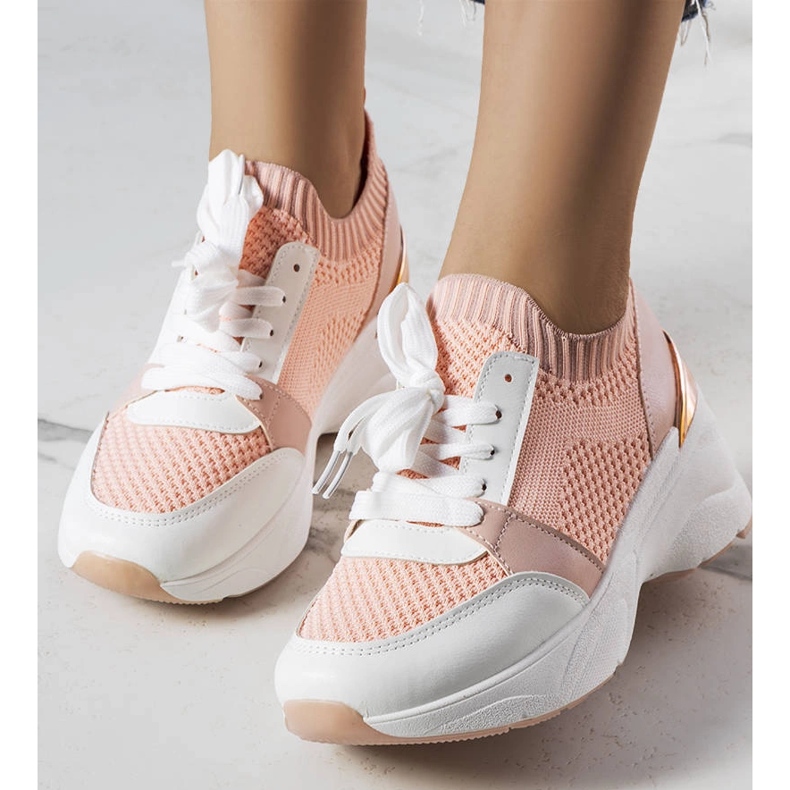Pink wedge sneakers from Ann 1