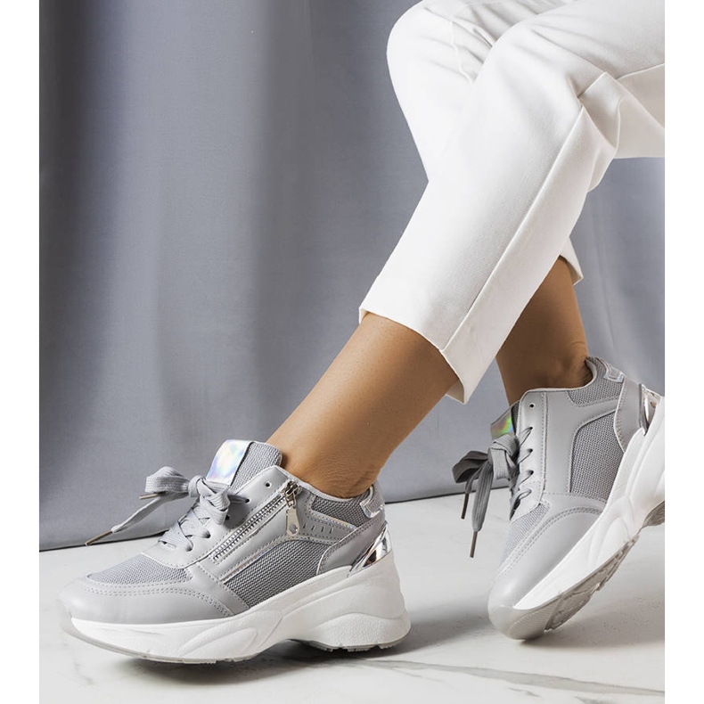 Gray wedge sneakers from Stacey grey 1