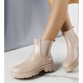 Beige short rain boots from Michele 1
