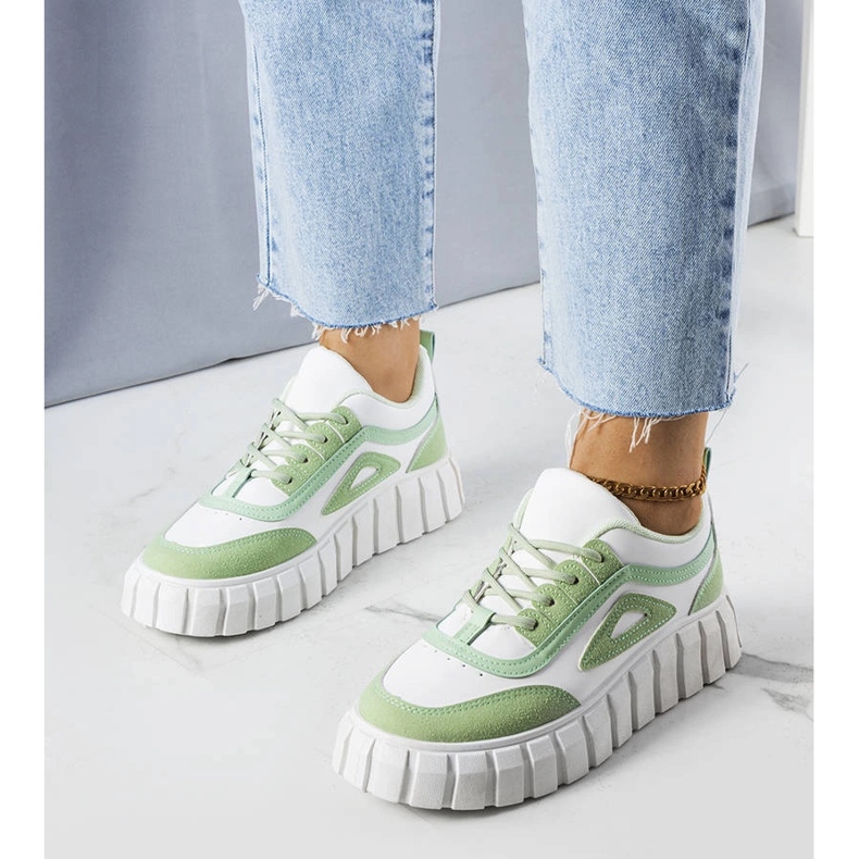 Green platform sneakers from Robyn 1