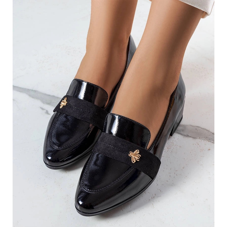 Vinceza black patent leather pumps 1