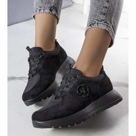BM Kristine black platform sneakers 1
