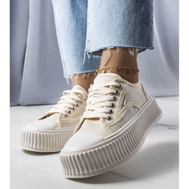 PA1 Beige platform sneakers from Connie 1