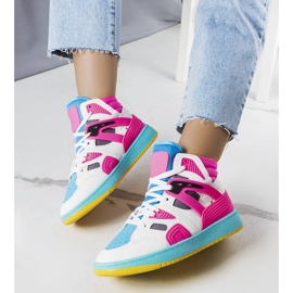 Pink high top sneakers from Marjorie white 1