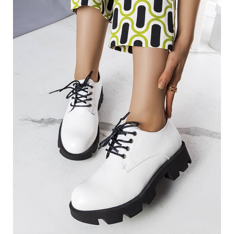 Josephine white shoes with a massive sole 1