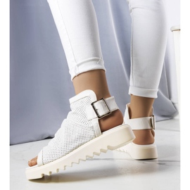 PA1 White openwork sandals from Beulah 1