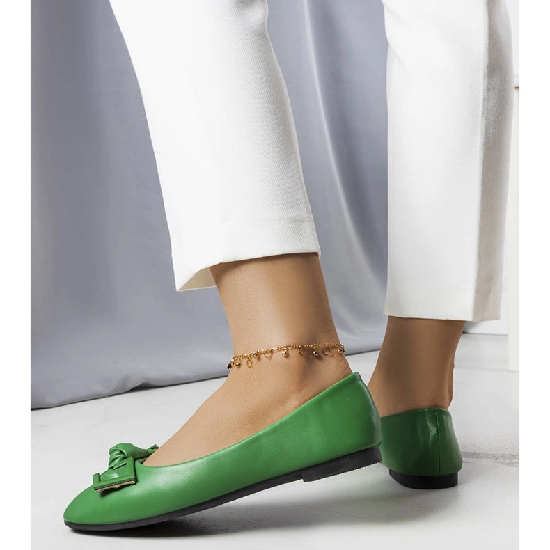 Green ballerinas with bow from Tabitha 1