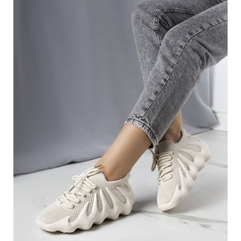 Beige airy sneakers from Muriel 1