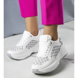 Margie monogrammed white sneakers 1