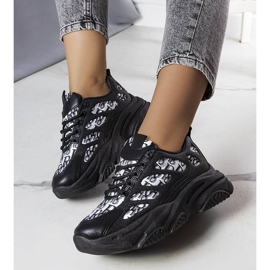 PA1 Black sneakers decorated with Kara print 1