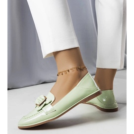 Green patent leather loafers from Erica 1