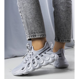 Gray sneakers with a fashionable Beth sole grey 1